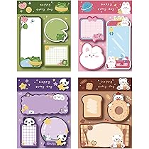 Colorful Cartoon Sticky Notes Cute Animal Style Memo 20 Sheets Student Office Supplies - View #6