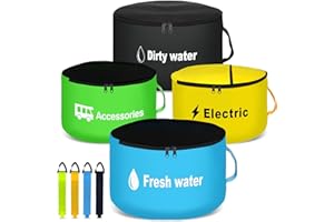 Boslla RV Sewer Hose Storage Bag, 4 Pack Waterproof RV Organization and Storage Bags with Zipper for Black/Fresh Water Hoses, Electrical Cords