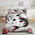 Feelyou Kids Japanese Koi Fish Comforter Set King Size Yin Yang Bedding Set Boys Girls Cherry Blossoms Comforter Japanese Style Japanese Ukiyoe Theme Quilt Set