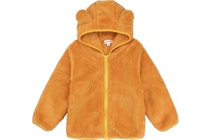 JESKIDS Toddler Girls Boys Fleece Hoody Jacket Zip Up Teddy Coat Warm Winter Outwear