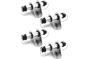 QWORK Lot de 4 porte-documents en aluminium pour remorque - Pour cartes d'immatriculation - Assurance - Style tube - 3,8 x 22