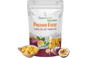 DARLACFARMS DARLAC FARMS Freeze Dried Passion Fruit Cubes, 2 Oz Pack 1, No Sugar Added, Healthy Fruit Snacks for Kids, Adults & All Ages, Premium Organic Crispy Crunchy Snacks, Tea, Baking, Smoothie, Yogurt, 2 Oz