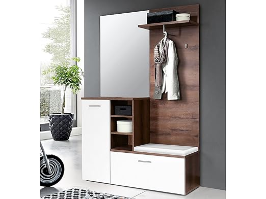 Mueble recibidor banco perchero | Percheros de pared, percheros de pie...