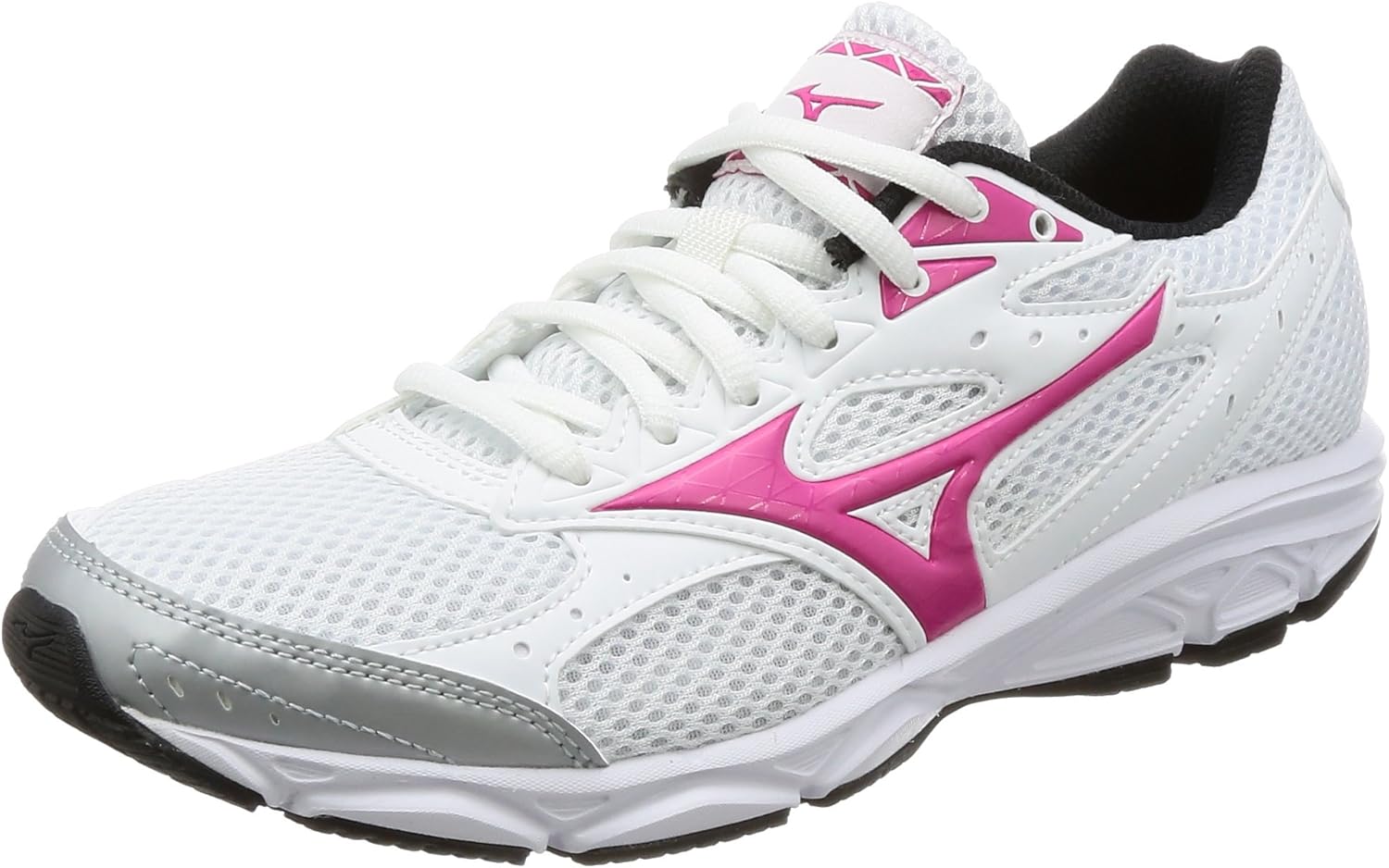 [ミズノ] ランニングシューズ マキシマイザー 20 [レディース] ホワイト×ピンク 22.0 cm 3E