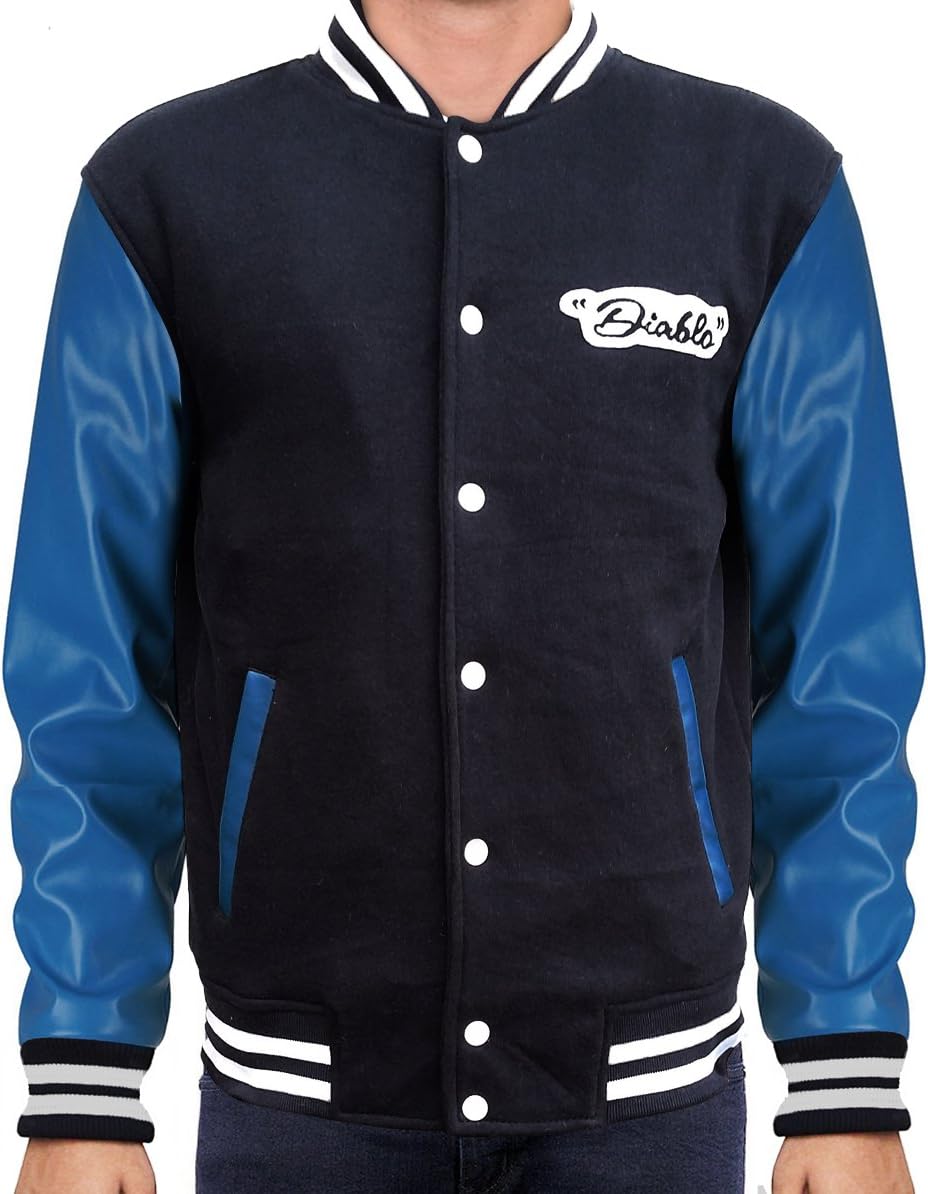 OBX Mens Blue Tox Varsity Jacket for Diablo Fans