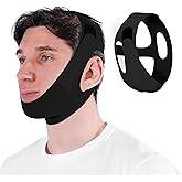 NOIKO Anti Snoring Chin Strap Adjustable, High Elasticity Traceless Chin Strap for Sleeping, Effective Anti Snoring Device, Snore Stopper Breathable and Durable for Adult