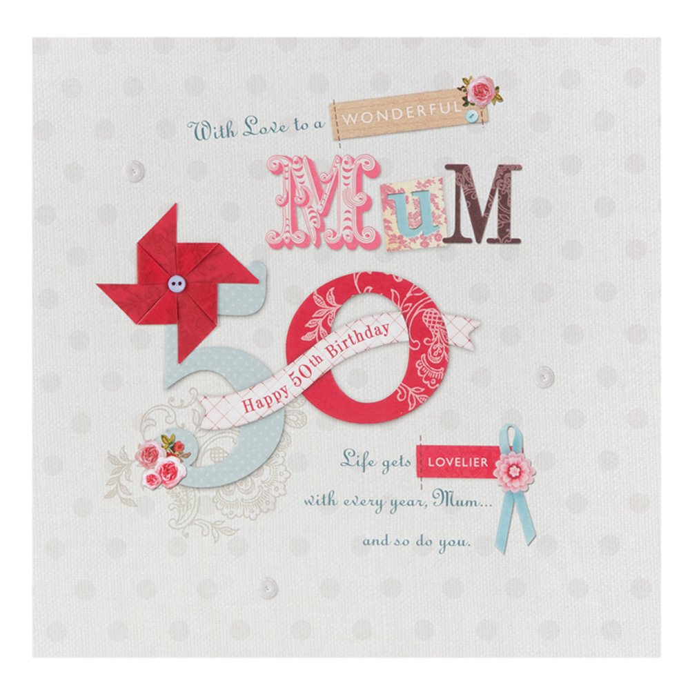mom 50th birthday card