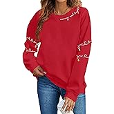 Christmas Sweatshirt Women Christmas Light Sweatshirts Merry And Bright Xmas Long Sleeve Shirts Crewneck Pullover Tops