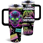 DUUV Gamer Gifts for Gamers Men Teen Boys, Gaming Gifts for Him Teen Son Adults, Gaming 40 Oz Tumbler, Birthday Game Room Decor, Cool Insulated Cup for Christmas Thanksgiving