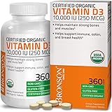 Bronson Vitamin D3 10,000 IU (250 mcg) 1 Year Supply for Immune Support, Healthy Muscle Function & Bone Health, High Potency 