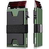 SEMORID Slim Aluminum Card Holder Wallet - RFID Blocking Pop up Minimalist Wallet for Men | Front Pocket Smart Wallet Metal Card Case | Presents for Him