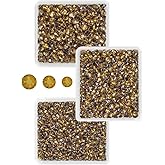 qiipii Amber Brown Crystal Resin Rhinestones for Crafting Yellow Brown Coffee Flatback Stones 3mm 4mm 5mm Non-Hotfix Diamonds Crystals Gems Charms for Nails Face Eyes Makeup Body Tumblers Crafts Shoes