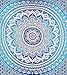 Popular Handicrafts Tapestry Wall Hanging Hippie Ombre Mandala Bohemian Hippy Psychedelic Design Indian Indian Magical Tapestries Bedspread 84 x 90 Inches (215cm x 230cm) Red Yellow