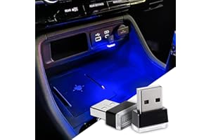 deemars 2PCS USB LED Car Interior Atmosphere Lamp, Plug-in USB Decor Night Light, Portable Auto Ambient Lighting Kit, Universal Automotive Interior Accessories Fits for Most Cars, SUVs, Trucks