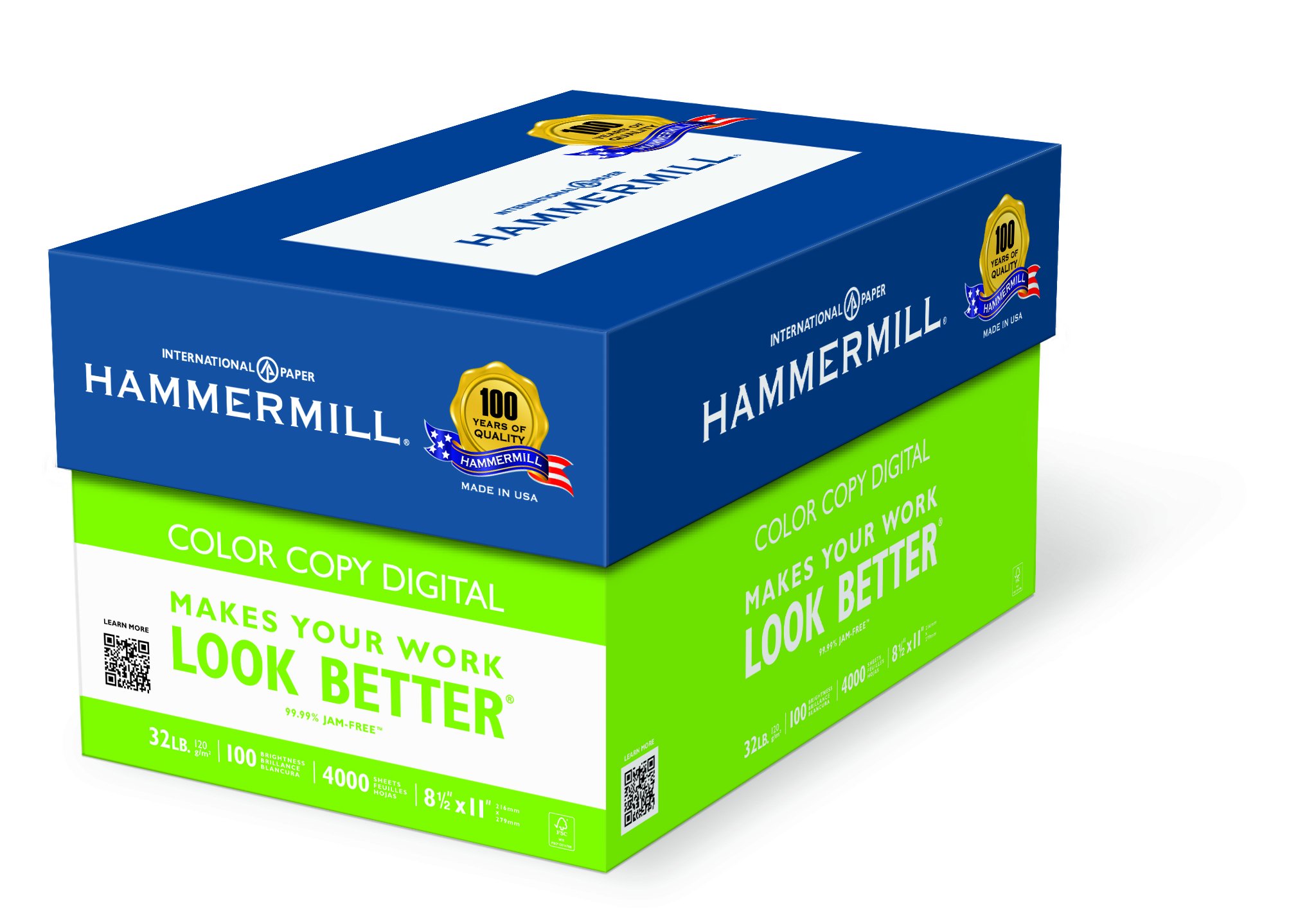 Hammermill Paper Color Copy Digital 32lb 8 x 11 Letter100 Bright 4000 Sheets eBay