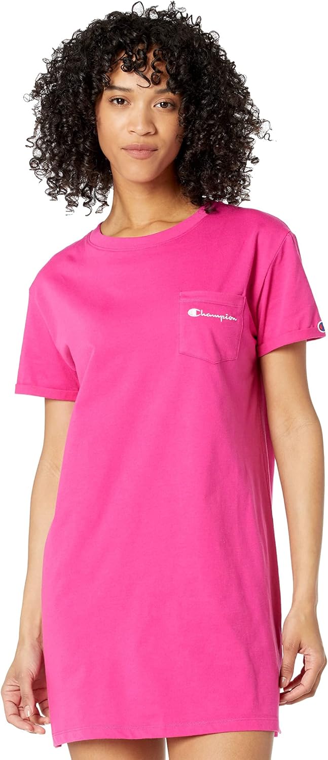 Champion Tee Dress Graphic Fantastic Fuchsia XS Amazon.ca Clothing
