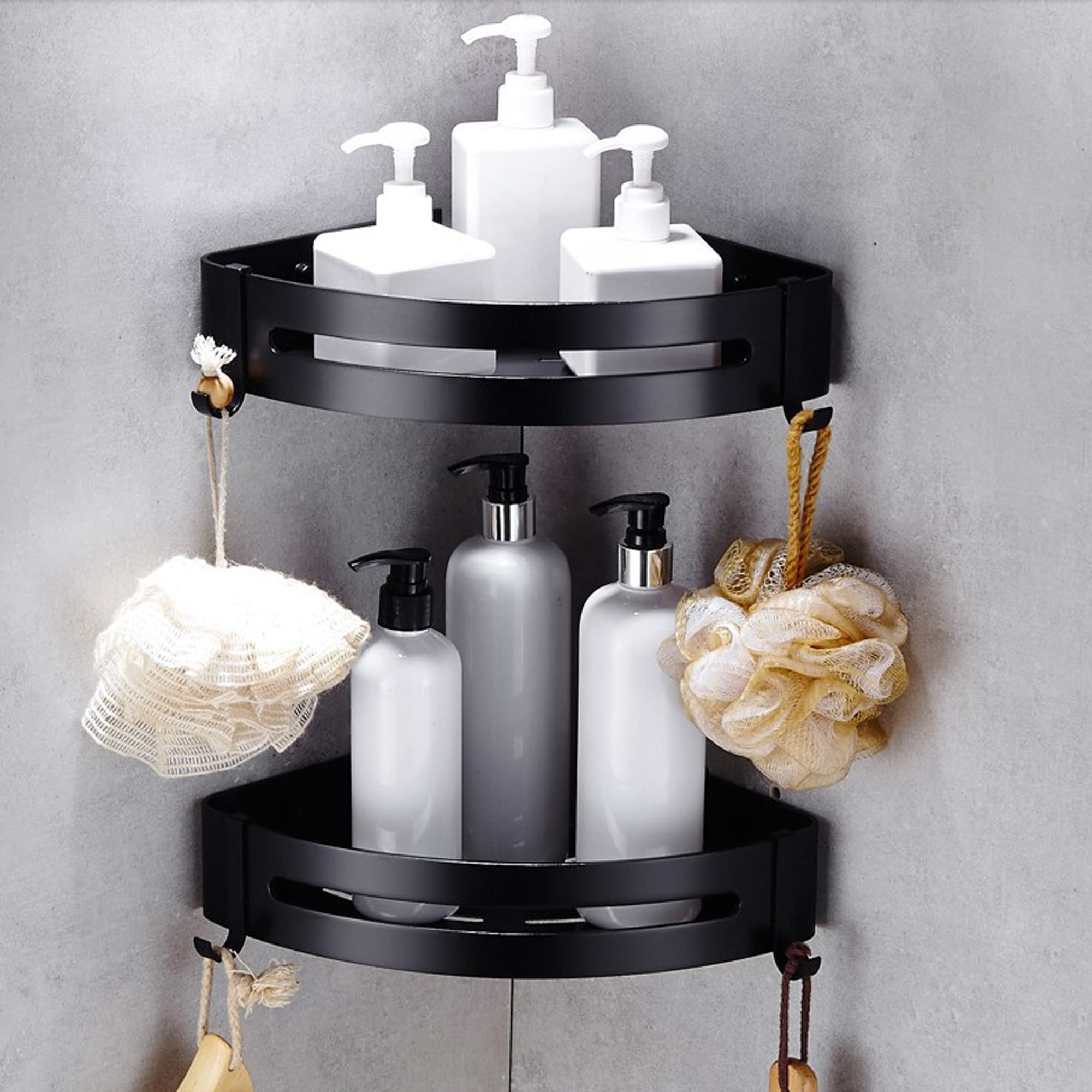 NIENLCIP-Estante-Ducha-Aluminio-Estantes-de-Pared-Cesta-para-Cocina-Bano-Prevencion-de-Herrumbre-Bano-Ducha-Estanteria