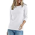 Hanes Women's Raglan Sleeve Tee, Women's Stretch Cotton Tee, Women's Crewneck Tee
