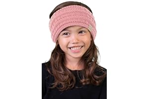 Funky Junque Kids Headwrap Baby Toddler Knit Fuzzy Lined Head Wrap Headband Ear Warmer