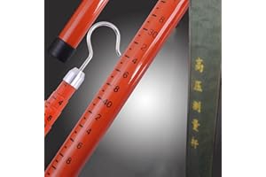 Insulated Telescoping Measuring Pole, 6 25 30 50 ft Epoxy Distance Survey Rod, Portable Height Measuring Stick for Live Power