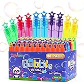 66 Pcs Mini Bubble Wands in 6 Colors, Mini Bubbles Bulk Assortment Toys，Bulk Party Favors for Kids, Themed Birthday, Christma