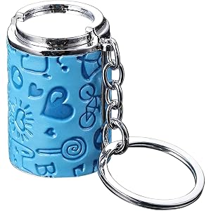 Mini Coin Storage Keychain, Portable Coin Holder, Loose Change Container | 2 in-1 Mini Coin Bank Keychain with Secure Snap Cl