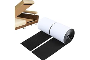 MYUREN 4 Inch Wide Hook and Loop Tape with Adhesive, Nylon Self Adhesive Heavy Duty Strips Fastener for Sofa, Keep Couch Cushions from Sliding，Keep Carpet in Place (Black, 9 Feet)