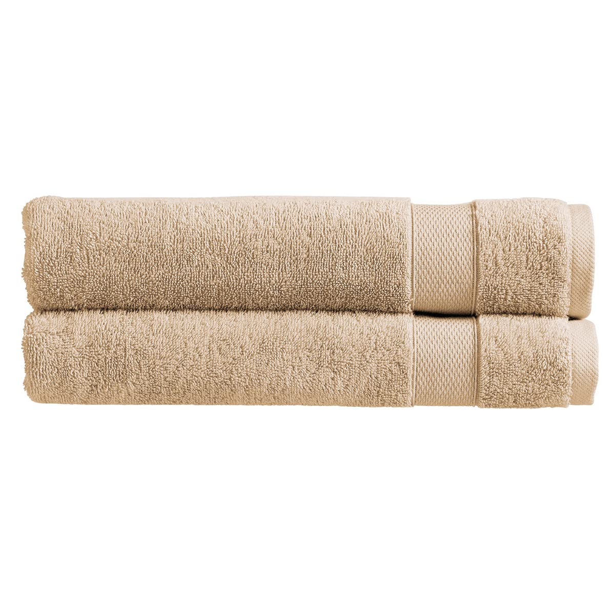 Christy Refresh Cotton Bath Towels | Set of 2 | Quick Dry | Gentle Pastel Tones | Soft Plush Large Bathroom Towels | Absorbent Shower Towels | 100% Cotton 550GSM | Driftwood โ image 1