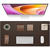 K KNODEL Non-Slip Desk Mat, Desk Pad, Desk Blotter, Desktop Mat for Desk, Large Desk Protector, Office Computer and Laptop Mat for Desk (31.5"x15.7", Brown)