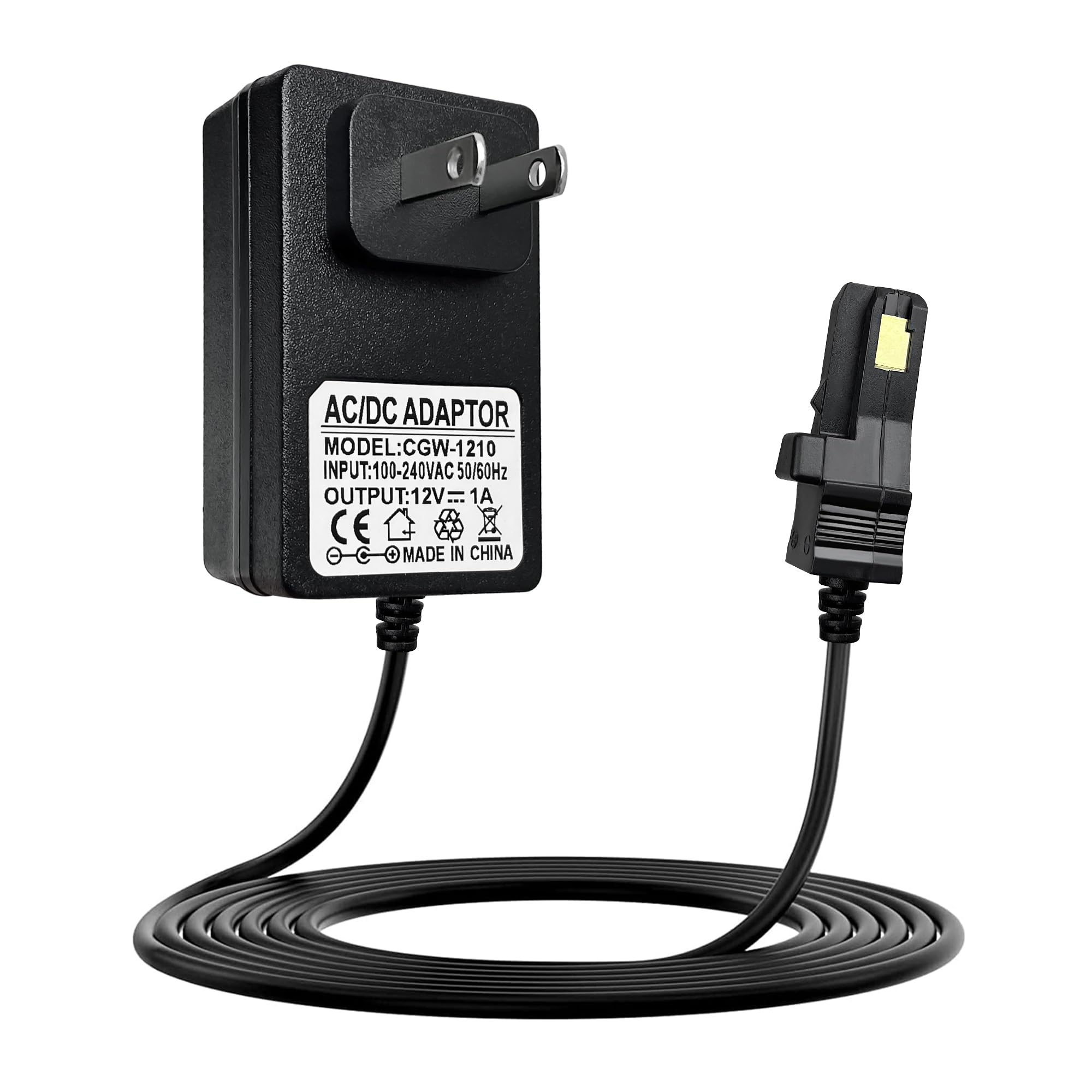 Photo 1 of 12V Power Wheels Battery Adapter charger for Fisher-Price 12V Ride-On Toys, Barbie Jeep, Ford Raptor, Dodge, Dune Racer 6.6FT Power Cord with LED Indicator, Compatible with Gray & Orange Top Batteries