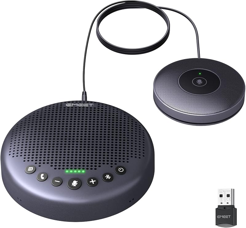 EMEET Luna Plus Conference Speaker 8 Mics Satellite Mic 360° Noise Reduction