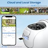 Cinnado 2K Solar CCTV System 2-Pack Outdoor Wireless AI Detection Siren 360 PTZ view 7