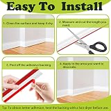 Fixmend TPE Quadrant Trim 6M Self Adhesive Wall Corner Edging White 19x13mm view 7