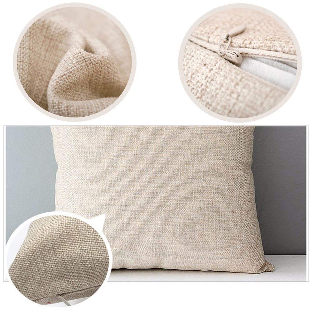 LoveHome Decor Autumn Theme Throw Pillow Cover 18x18 inch Truck Pumpkin Patch Pillow Case for Thanksgiving Farmhouse Decorative, Cotton Linen