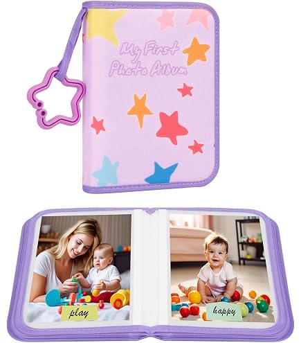 Album Photo Bébé En Tissu Doux – Livre Souvenir Avec Miroir Sécurisé, 17 Photos 10x15 Cm, Idéal Cadeau - 4