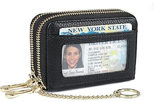 imeetu Rfid Credit Card Holder,Genuine Leather Businese Card Case,Rfid Blocking Wallet for Women & Men(Max - Black)