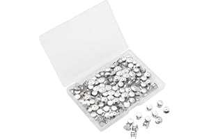 SUBANG 100 Pieces Metal Pin Backs Locking Pin Keepers Locking Clasp with Storage Case
