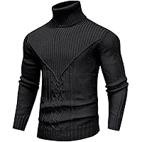 COOFANDY Mens Slim Fit Zip up Mock Neck Polo Sweater Casual