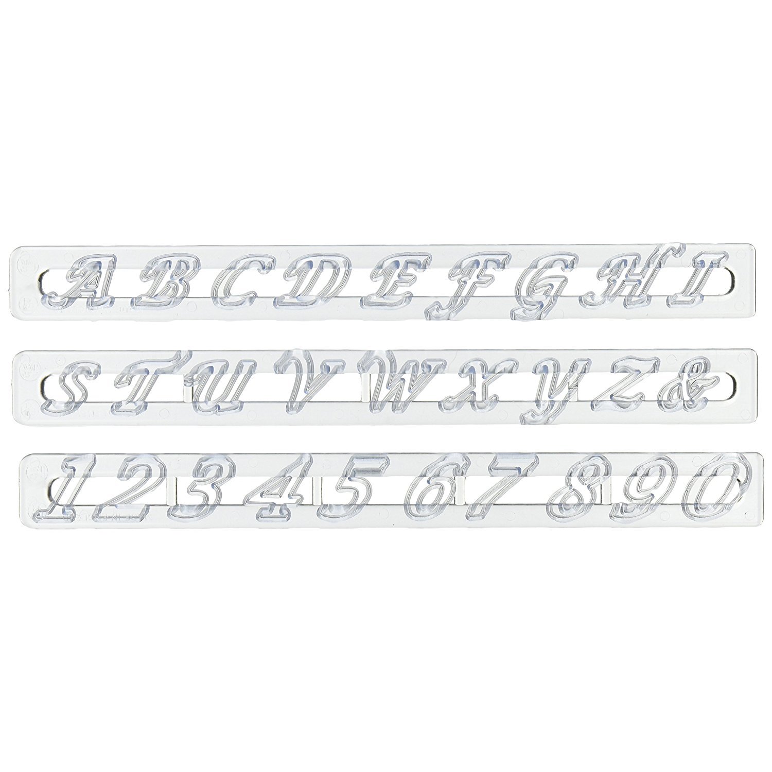 FMM Upper Case Script Alphabet & Number Tappit Cutters Set