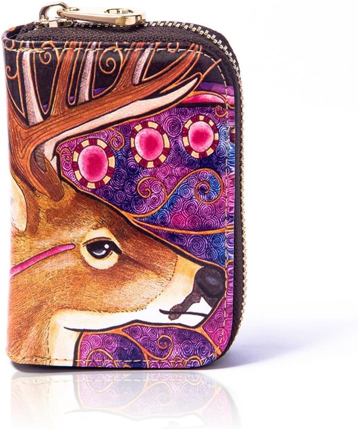 Credit Card Wallet-ChaMeiEe Leather Designer Credit Card Holder for Women Carton Printing Credit Card Case Wallet Protector(005)