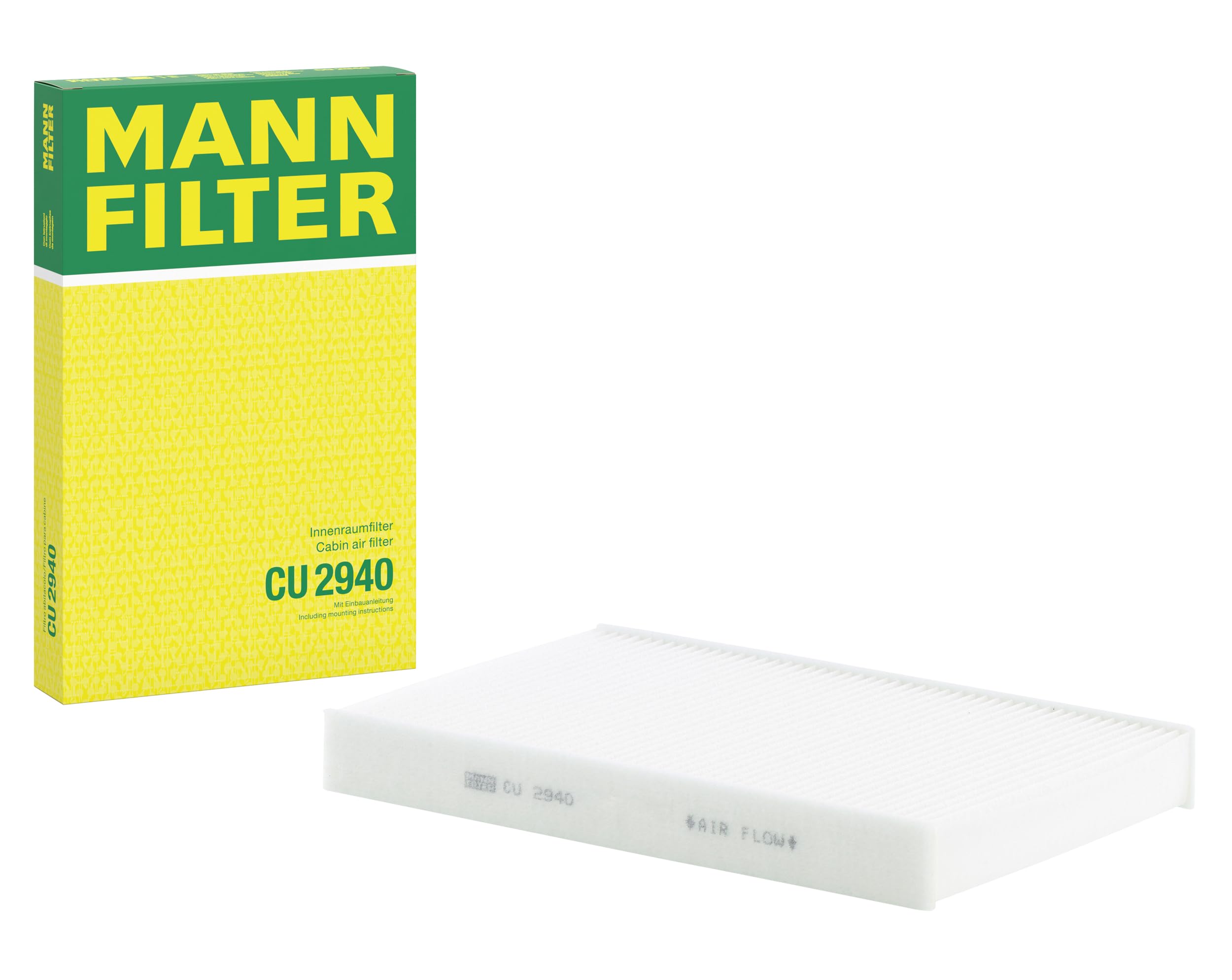 MANN-FILTER CU 2940 Cabin Air Filter - for Cars + Transporters