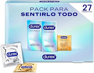 Durex, pacote invisível sensível, preservativos durex, invisível extra sensível, sensação real, 27 preservativos