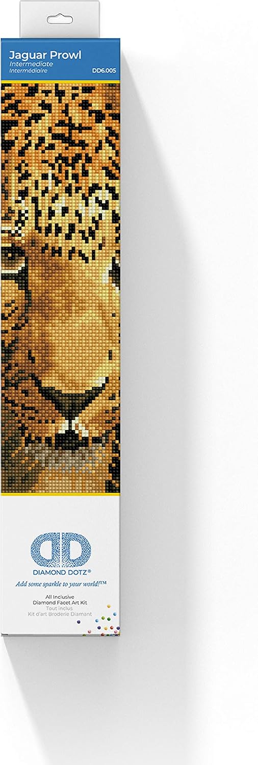 Diamond Painting Kit, Intermediate, DD6, Jaguar Prowl, 27.5 x 35.5cm - Image 4