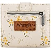 Montana West X Wrangler Small Wallet Bifold Cute Wallet for Womens Girls RFID Money Organizers with Zipper Coin Pocket