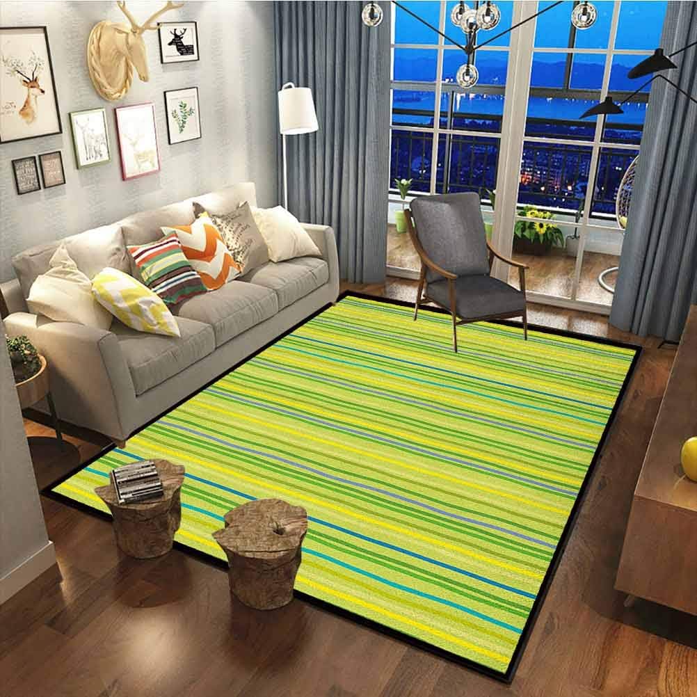 Lime Green Kids Room Rug Modern Indoor Home Living Room