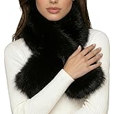 Clorallinvey Fur Collar Scarf for Women Neck Warmer Scarf Fluffy Fur Scarves Thanksgiving Christmas Gifts for women
