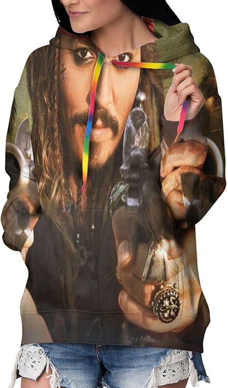 Lidanie Women Sport Hoodie Sweater Johnny Depp Sweatshirts For Women Black at Amazon Womenâs 