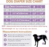 COMSLE Dog Nappies Female Large 3 Pack Adjustable Reusable Diapers view 6