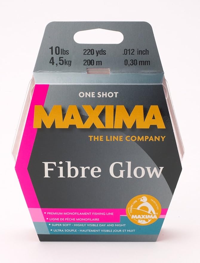 Maxima Fishing Line One Shot Spools, Fibre Glow Pink, 10