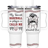 Baseball Mom Gifts - Perfect for Moms from Kids, Friends - Birthday & Christmas - 40oz Tumbler with Handle